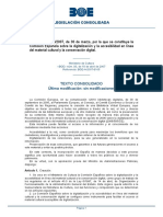 Orden CUL10142007, Se Constituye La Comisión Española Sobre La Digitalización y La Accesibilidad en Línea Del Material Cultural y La Conservación Digital.