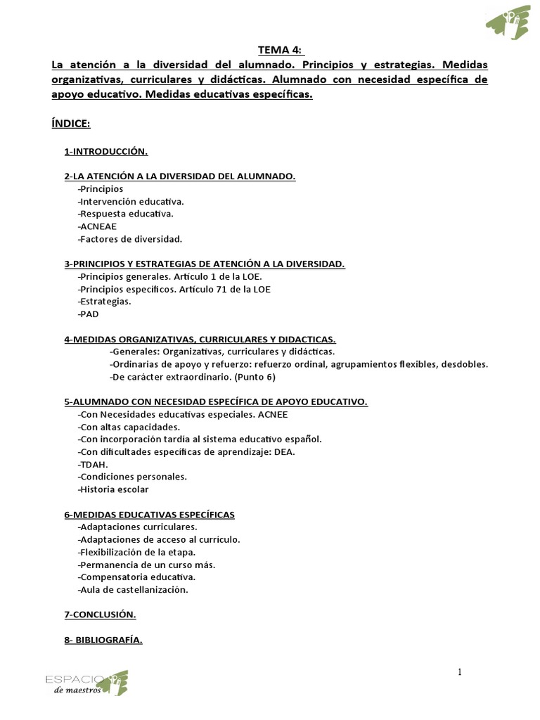 Atención a la Diversidad Educativa en Primaria | PDF | Pedagogía ...