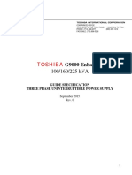 Toshiba G9000 Enhanced 100-225kVA UPS Guide Specification