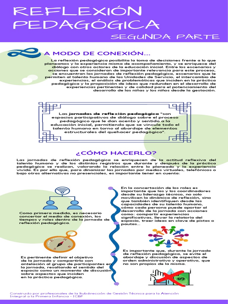 Jornadas De Reflexi n Pedag gica ICBF PDF Educaci n De La Primera 