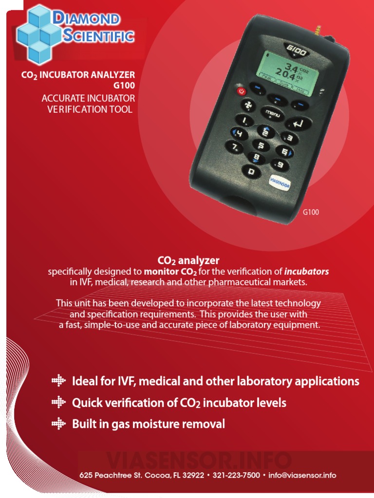 G10000N Incubator CO2 Analyzer PDF Gases Power Supply