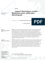 Ref - Transport Électrique Routier - Batteries Pour Véhicules Électriques