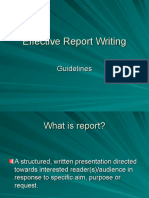 Report Writing Guidelines