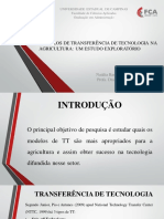 Slides Transferência de Tecnologia Na Agriultura