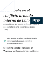 Venezuela en El Conflicto Armado Interno de Colombia - Wikipedia, La Enciclopedia Libre