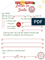 Letter To Santa Printable Template