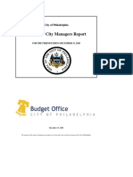 Philadelphia Quarterly City Manager's Report