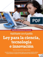 Ley Para La Ciencia Tecnología e Innovación