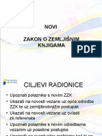 Novi Zakon o Zemljišnim Knjigama - Za ZK Referente