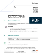 Installation Instructions For Digitizer Software ACP - 5206