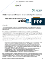 NIC 29.- Información Financiera en Economías Hiperinflacionarias