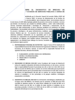 Un Analisis Sobre El Diagnostico de Brechas de Infraestructura y Accesos de Servicios Publicos A Cargo de La PCM