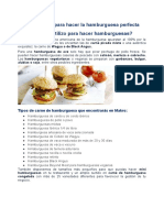 Pasos A Seguir para Hacer La Hamburguesa Perfecta