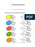 Color Matching Worksheet: Match The Names of Colors With The Correct Pictures