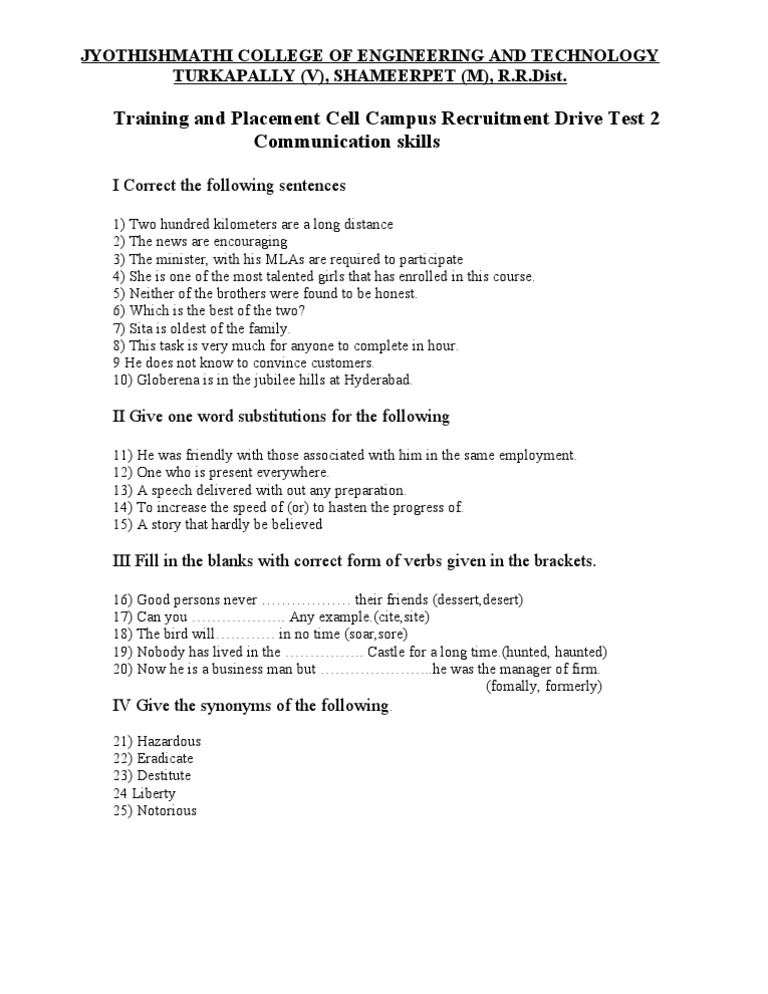 Communication Skills Training Exercise | PDF