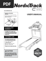 NordicTrack C 990 C Series Treadmill Manual