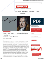 El Concepto de Concepto en La Lógica Hegeliana - Rafael Aragüés Aliaga (2021)