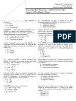 Examen Final de Dynamique Des Structures 1 (M1-Structures /S1) Partie1 QCM (Durée:30mn)