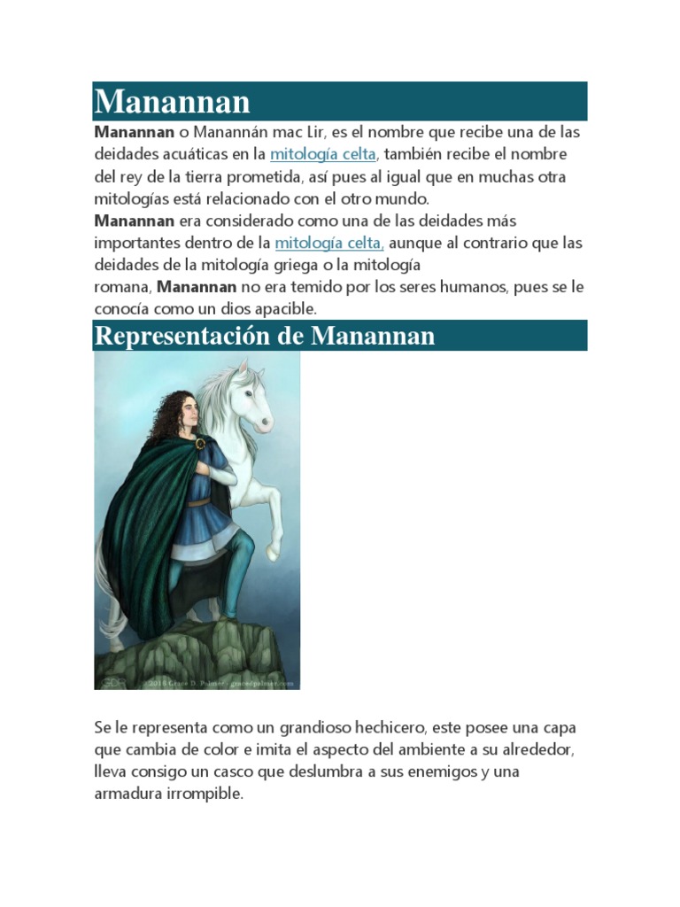 Manannan: Dios Celta de los Mares | PDF