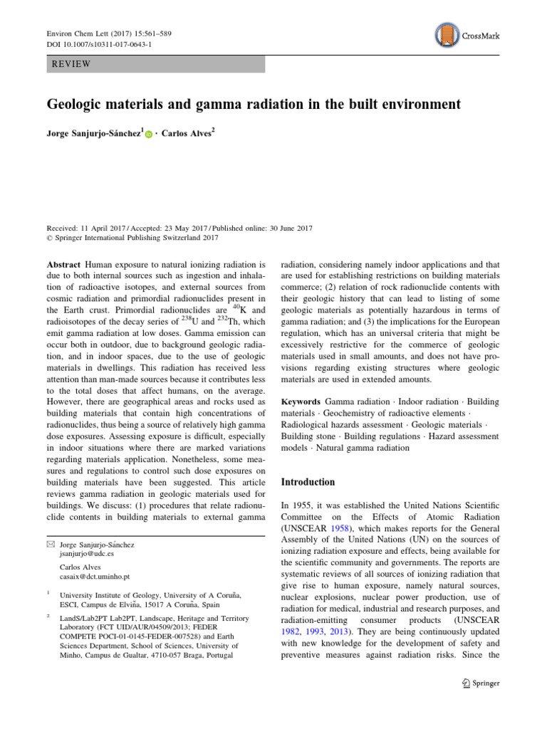 Geologic Materials and Gamma R | PDF | Radioactive Decay | Ionizing ...