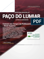 Prefeitura de Paco Do Lumiar Ma Comum Aos Cargos de Professor Ensino Superior