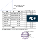 Rekapitulasi Daftar Hadir