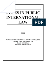Notes in Public International Law 2018