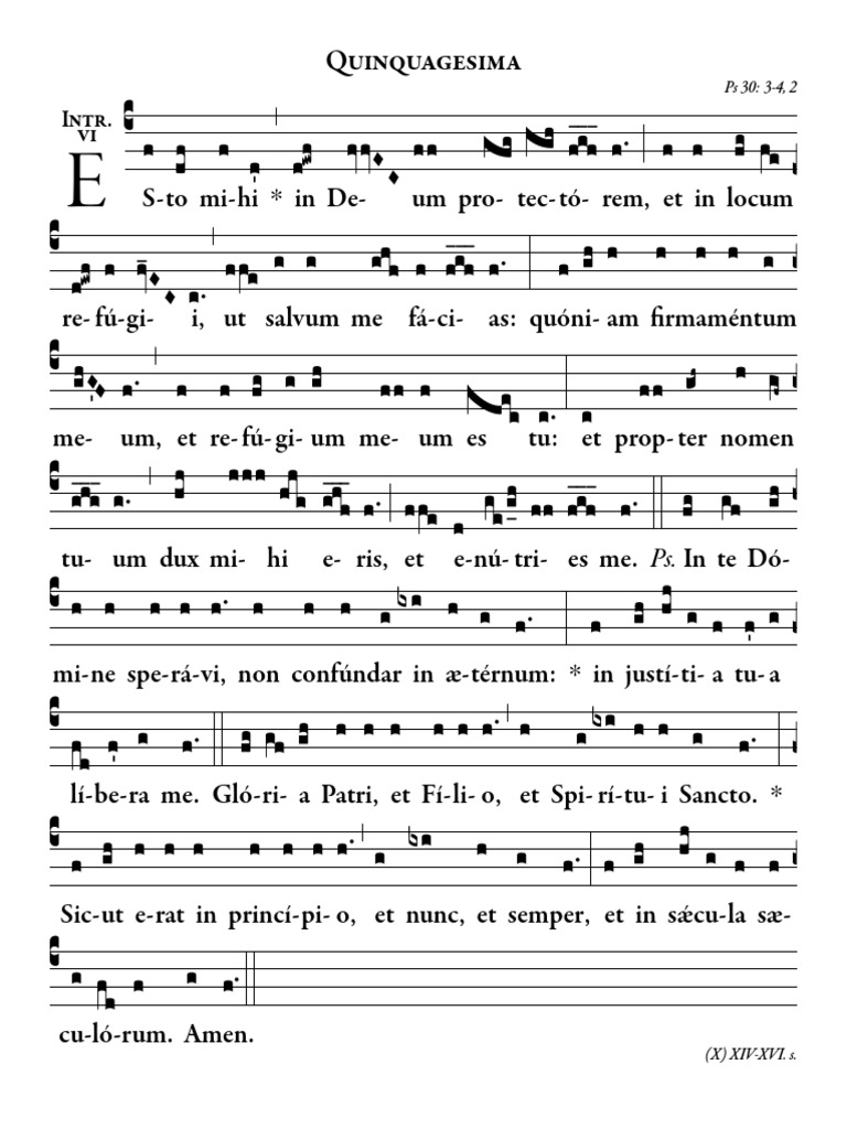 Quinquagesima: Intr. VI | PDF | Western Christianity | Worship