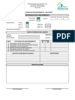 Formato de Mantenimiento Motor Cummins Gta 855 - Diario