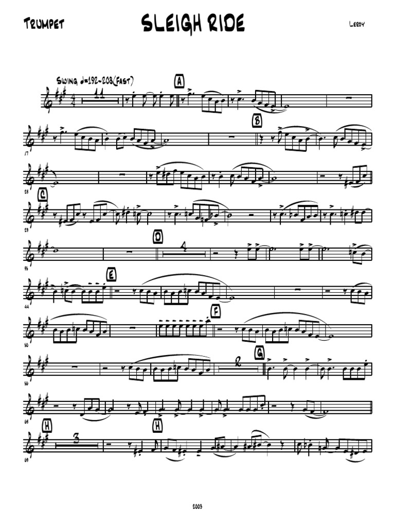 Sleigh Ride - Trumpet | PDF