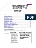 Software Design and Development Programming With Booklet 1: Content Coverage of Units