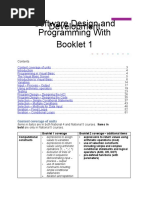 Software Design and Development Programming With Booklet 1: Content Coverage of Units