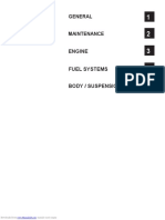 Engine Fuel Systems Body / Suspension: General Maintenance