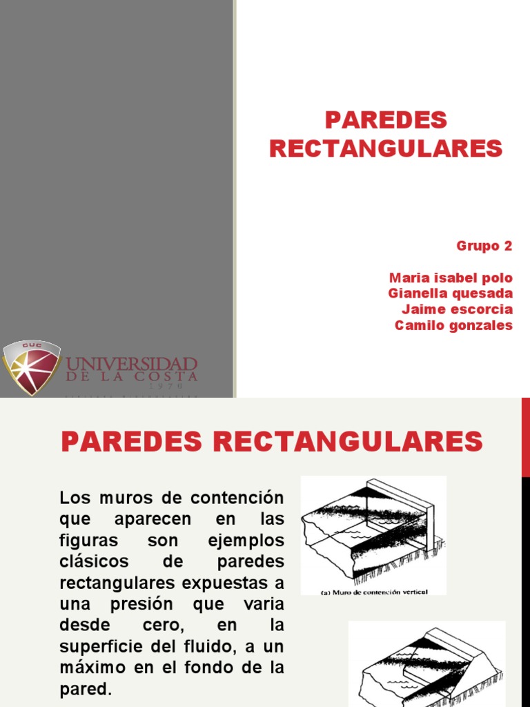 Fuerza en Paredes Rectangulares | PDF | Presión | Rectángulo