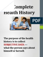 Complete Health History