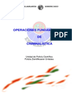 Operaciones Fundamentales de Criminalistica