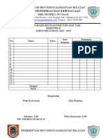 Daftar Hadir Ekskul Tari