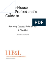 The In-House Legal Professional's Guide to Removing Cases to Federal Court