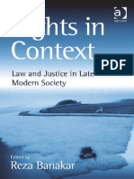 Banakar - Rights in Context - Law and Justice in Late Modernity