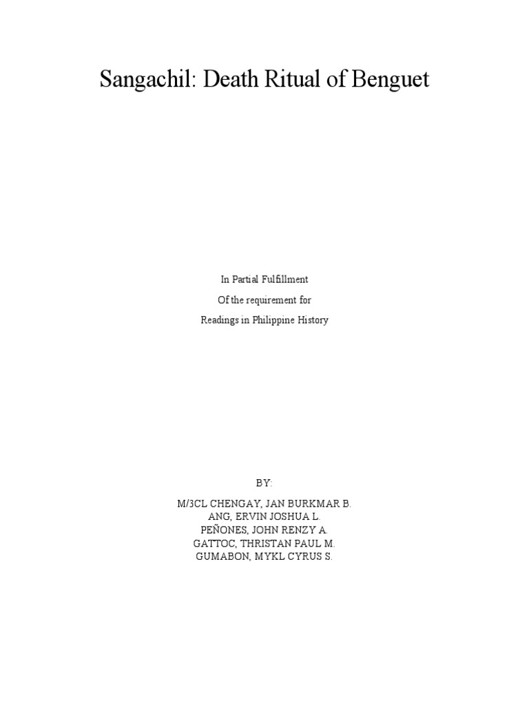 Documenting the Sangachil Death Ritual: A Study of the Traditional ...