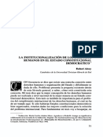 Alexy, Robert -La Institucionalizacion de Los Erechos Humanos en El Estado Constitucional Democrático