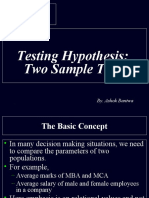 Chapter-9: Testing Hypothesis: Two Sample Tests