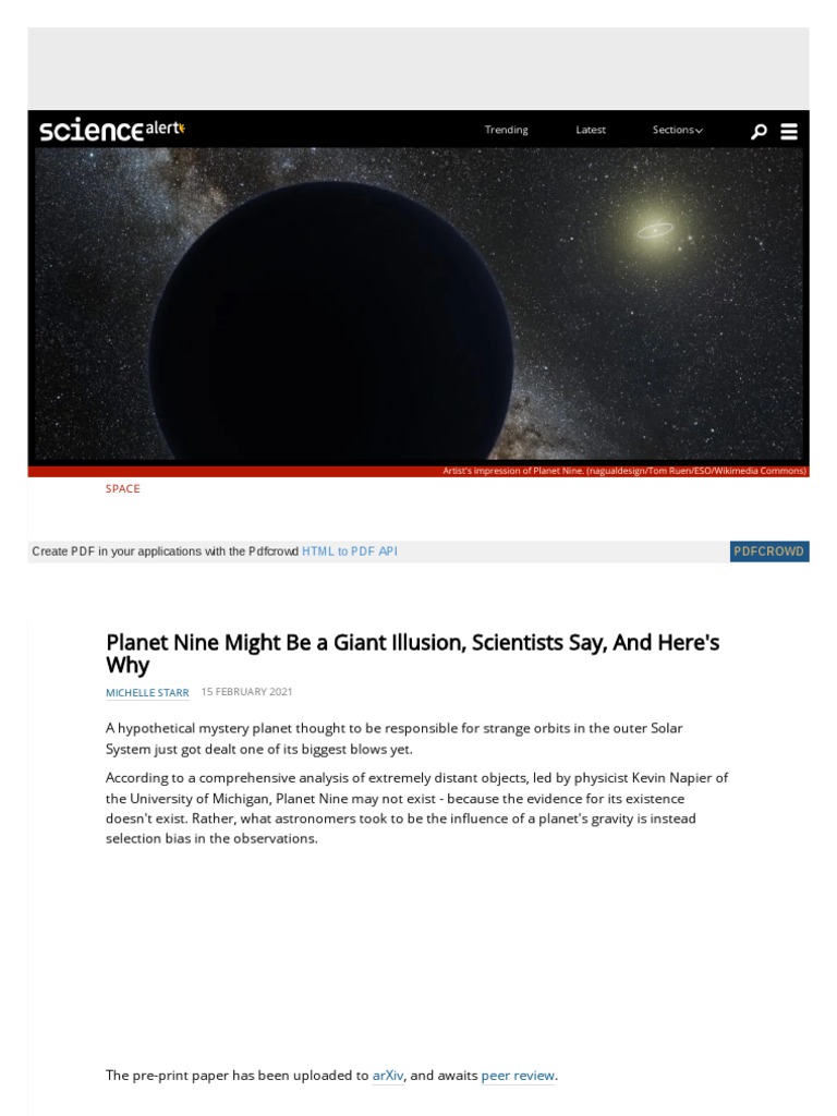 WWW Sciencealert Com New Paper Extreme Solar System Objects | PDF ...