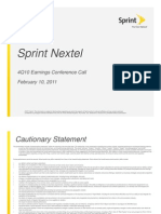 Sprint Nextel Sprint Nextel: 4Q10 Earnings Conference Call February 10, 2011