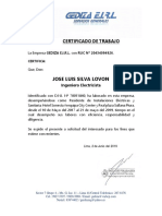 Certificado Trabajo Gediza ING Jose Silva