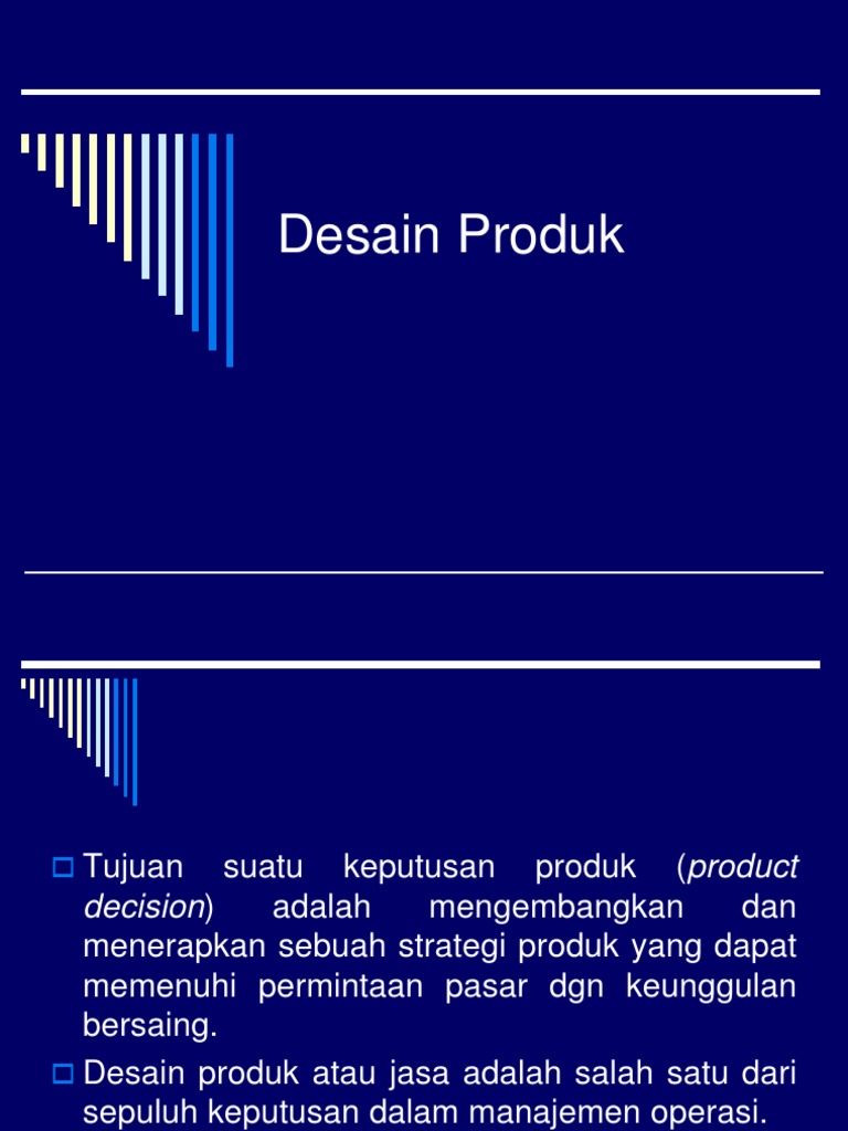 Strategi Desain Produk dan Jasa | PDF