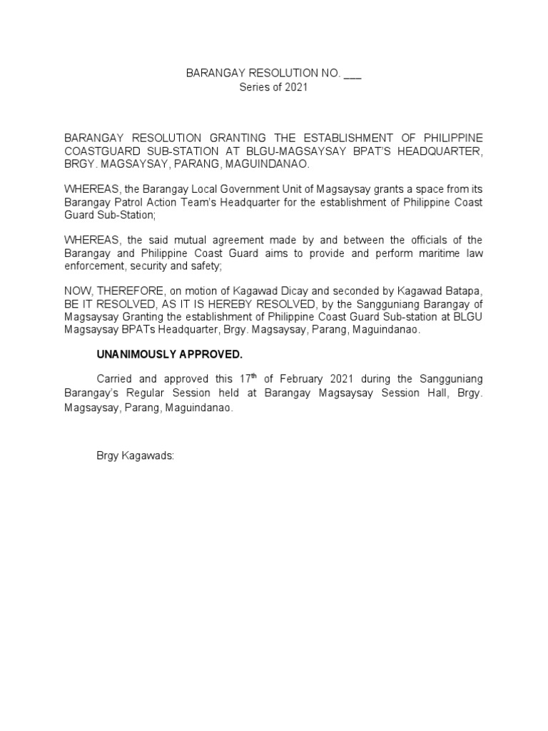 Establishment of Coast Guard Sub-Station | PDF