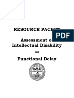 Resource Packet Assessment of Intellectual Disability Functional Delay