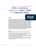 Estilos de Aprendizaje Modelo de Kolb