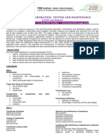 Brochure Transformer Operation Testing and Maintenance 27-28 Jan 2015